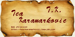 Tea Karamarković vizit kartica